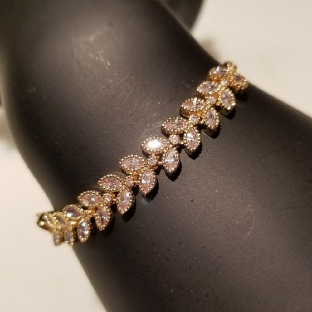 Leaf Motif "Diamond" Bracelets